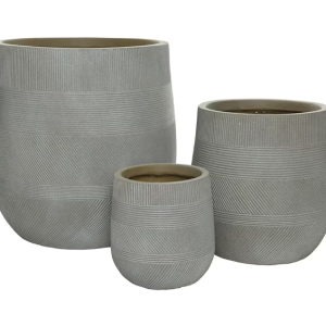 set of 3 textured pots by Crocus