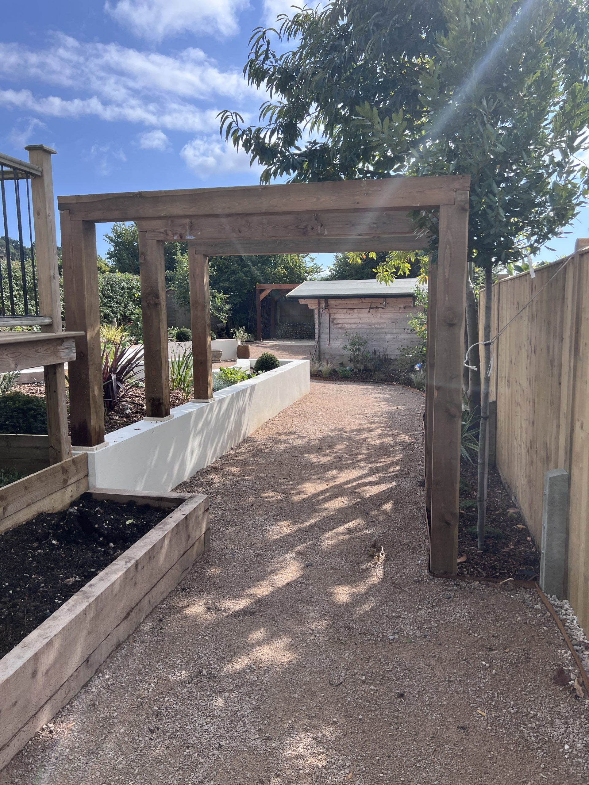 Arbour walkway with 3 arbours in Findon Valley