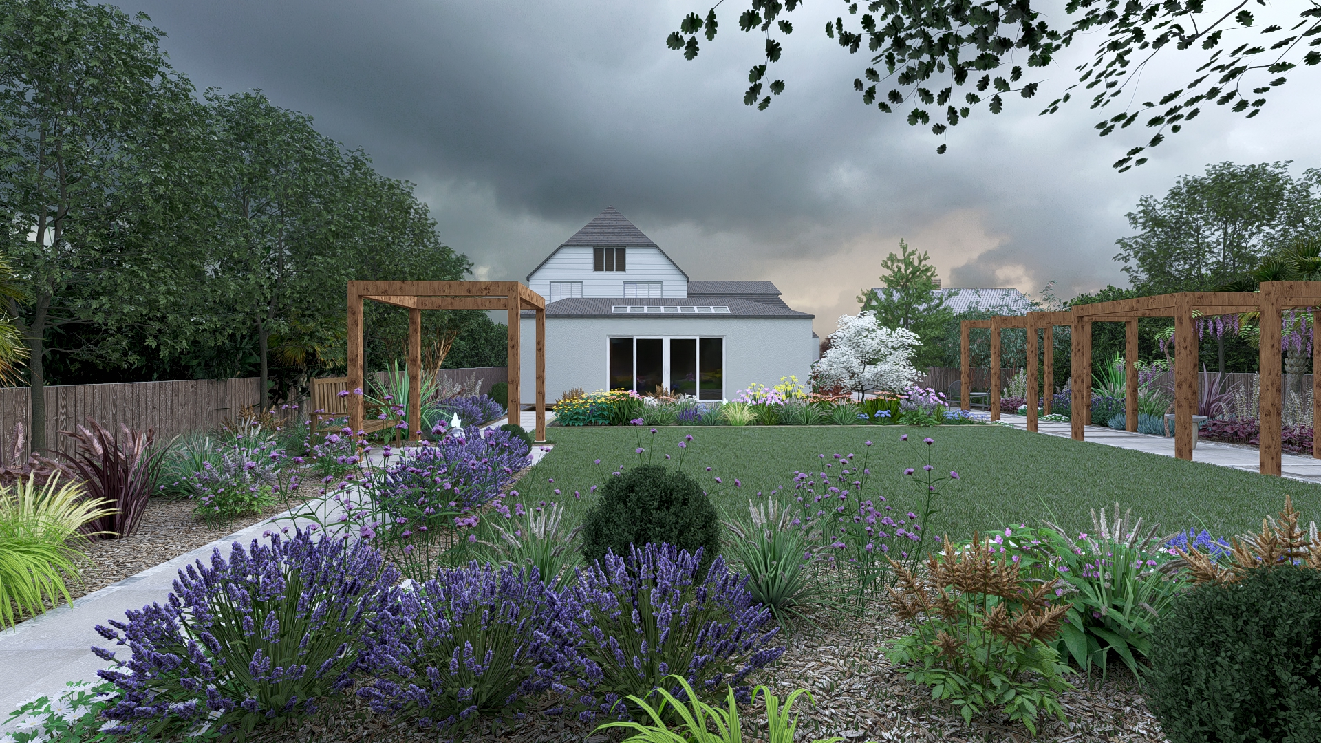 Studio Hummingbird | Project in Rustington Looking back to the house — Rustington