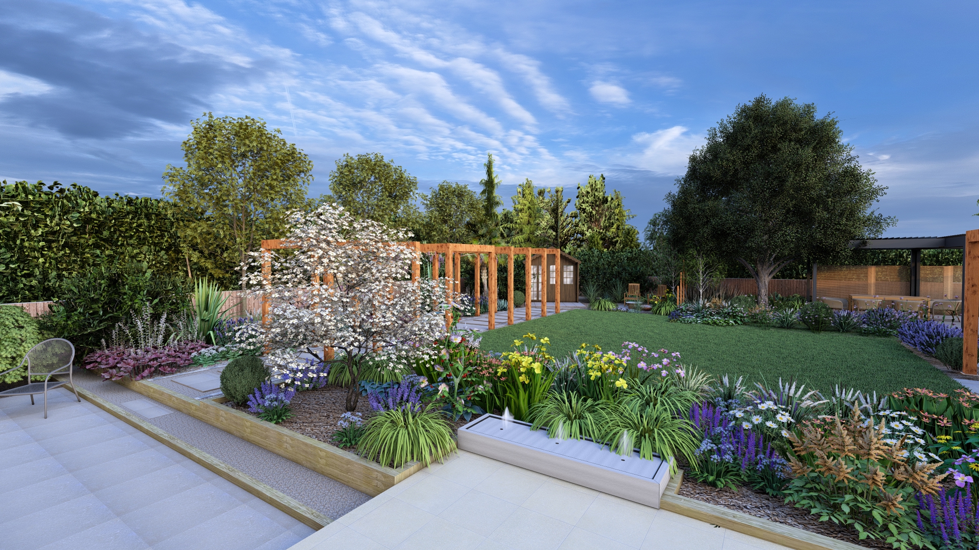 Studio Hummingbird | Project in Rustington Water feature — Rustington