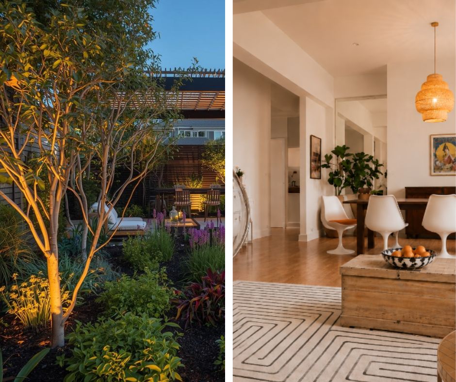 Sensory design for home and garden - garden lighting and calm interior spaces